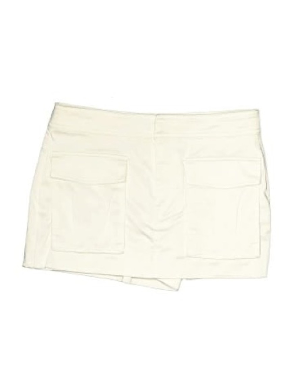 Zara Cream Mini Skort with Front Patch Pockets